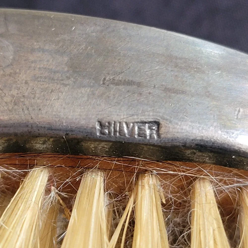 2pc Vintage Silver Hair/Cloth Brushes.
